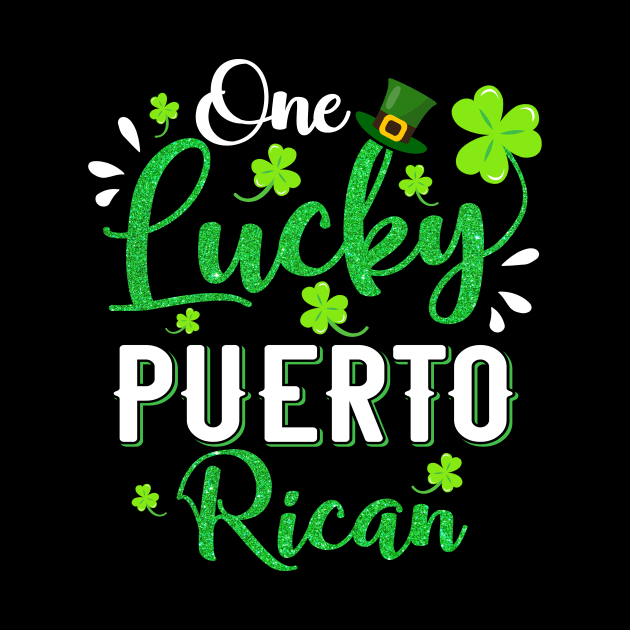 One Lucky Puerto Rican Shamrock Leprechaun Hat St Patricks Day by Shops PR