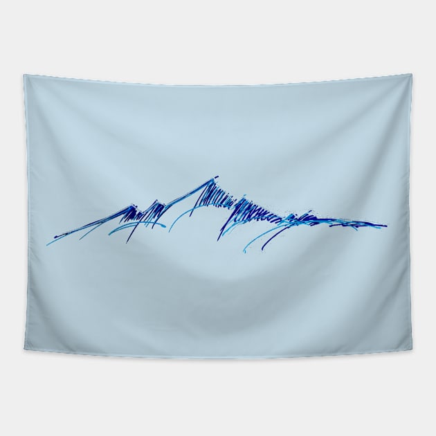 winter mountain signature Tapestry by pholange