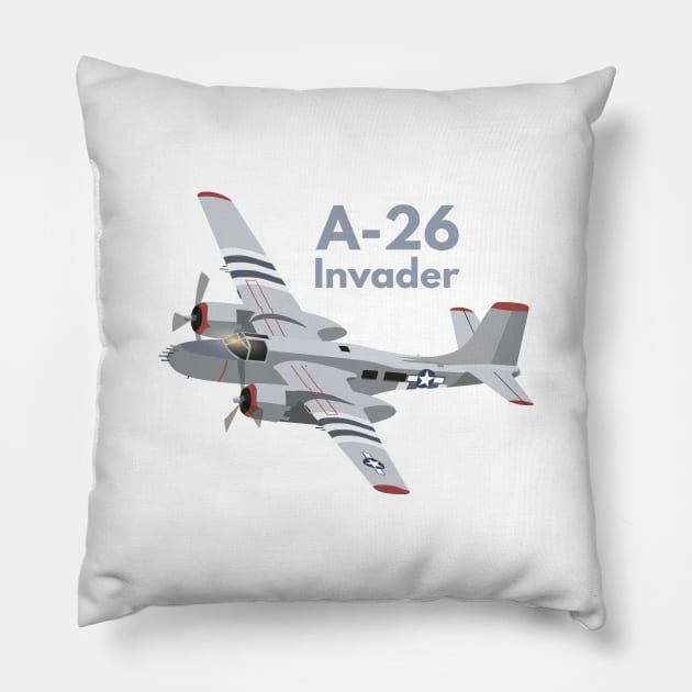 A-26 Invader WW2 Light Bomber Pillow by NorseTech