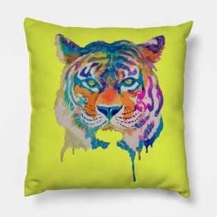 Dripping Paint Tiger Pillow