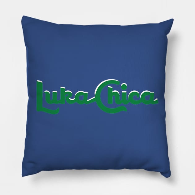 Topo Chico vs Luka Doncic vs Dallas Mavericks Retro Pillow by Fresh Fly Threads