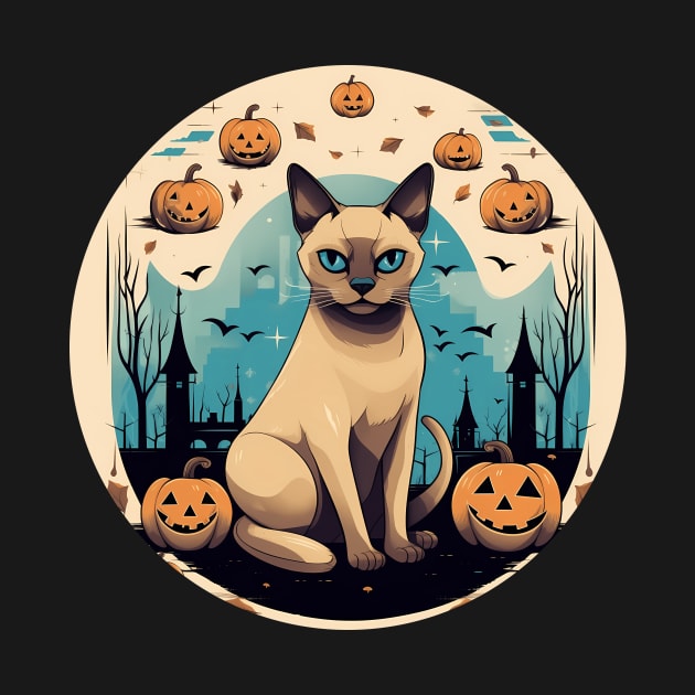 Tonkinese Cat Halloween, Cat Lover by dukito