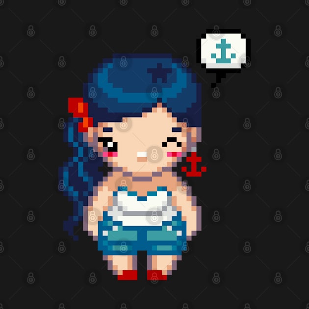 Hello Sailor Pixel Art Girl by iamnotadoll