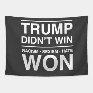 Trump Didn't Win. Racism. Sexism. Hate Won Tapestry