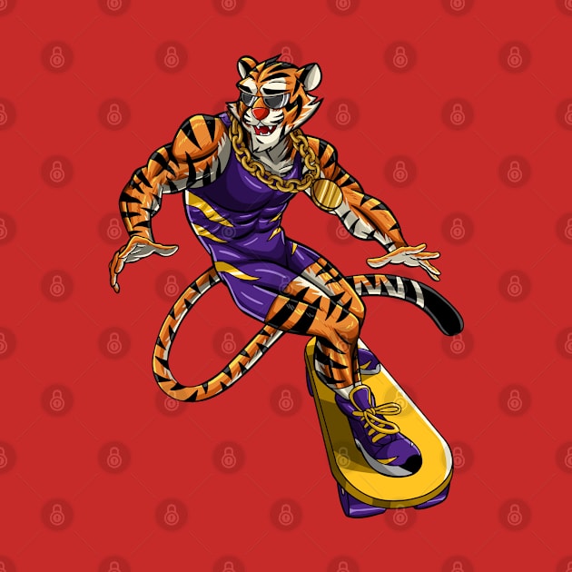 Tiger Man skateboard by Mako Design 