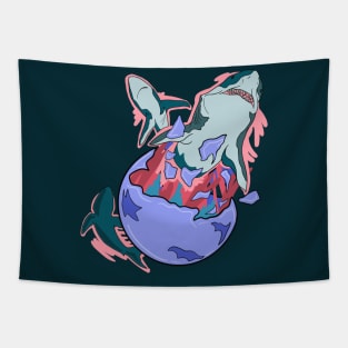 Space Shark v3 Tapestry