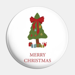 "Merry Christmas" Christmas Card Pin