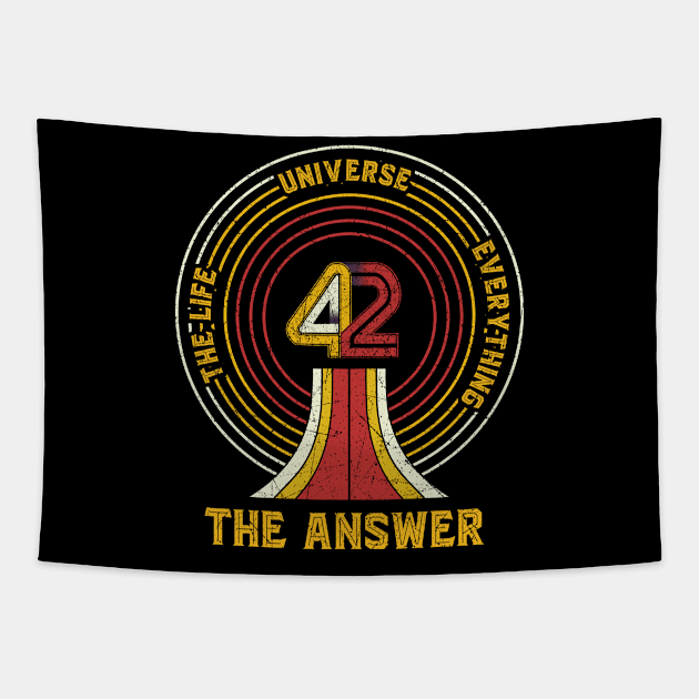 42 the life universe everything the answer vintage Tapestry by Dianeursusla Clothes