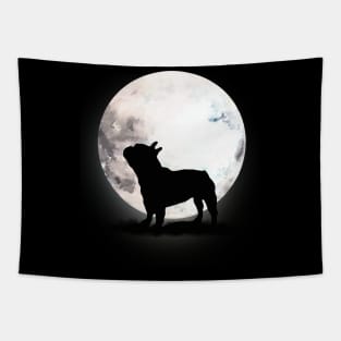 French Bulldog Dog Frenchie Bulldog and moon Tapestry