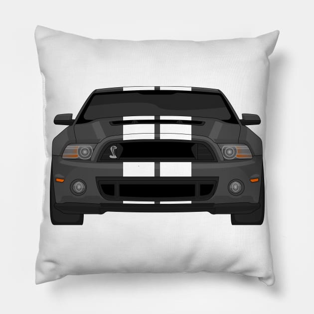 MUSTANG SHELBY GT500 DARK-GREY Pillow by VENZ0LIC