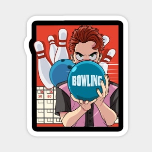 Funny Tenpin Bowling Ball Team Bowler Player Strikes Magnet