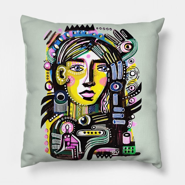 beautifyl girl Pillow by Daria Kusto