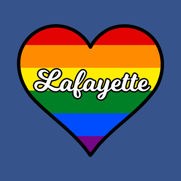 Discover Lafayette Louisiana Gay Pride Heart - Lafayette Louisiana - T-Shirt