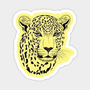 Funny T-Shirt Leopard Face Magnet