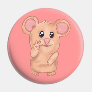 Peace Sign Hamster Pin