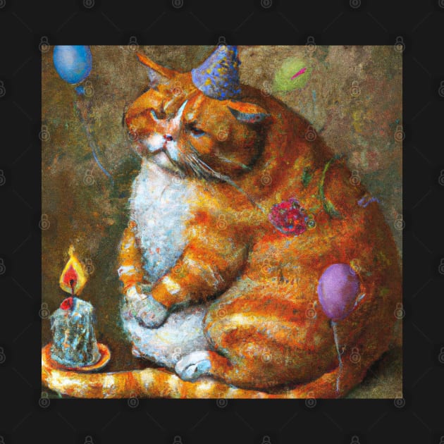 Unhappy birthday cat 2 by Jellyworld