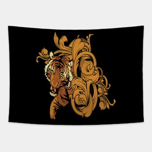 Tiger Illustration Gift Idea Tapestry