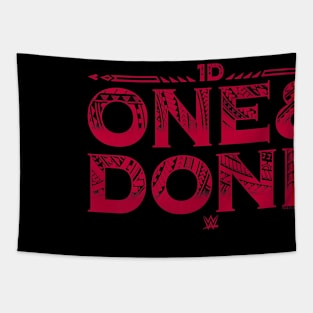 The Bloodline 1d One & Done Blood Red Text Logo Tapestry