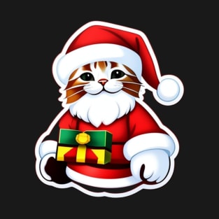 Kitten dressed as Santa Claus, Merry Christmas T-Shirt