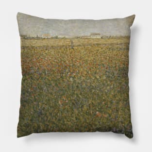 La Luzerne, Saint-Denis by Georges-Pierre Seurat Pillow