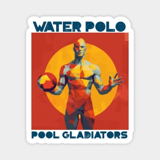 pool gladiators, waterpolo design v7 Magnet