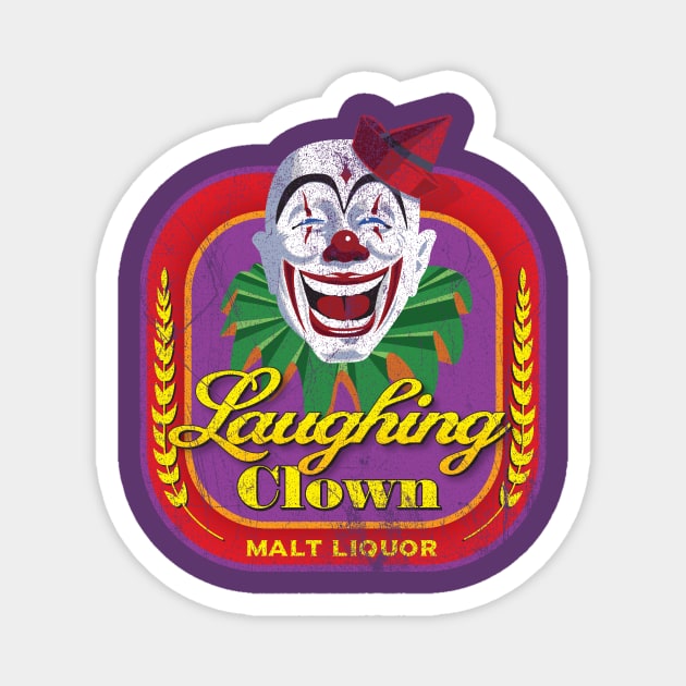 Laughing Clown Malt Liquor Magnet by MindsparkCreative