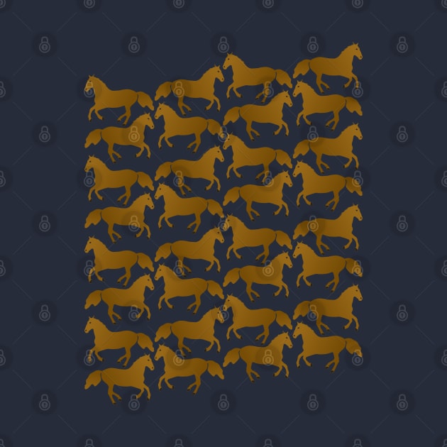 Seamless Brown Horse Pattern by Davey's Designs