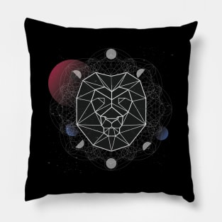 Geometric Lion Head Pillow