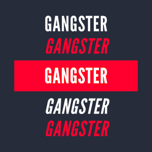 Gangster Red and White Design T-Shirt