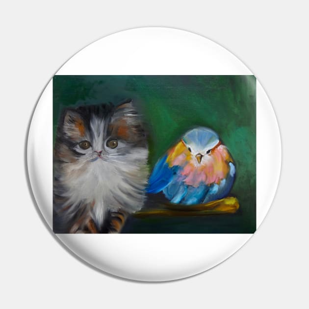 Kitty and the Bird Pin by jennyleeandjim