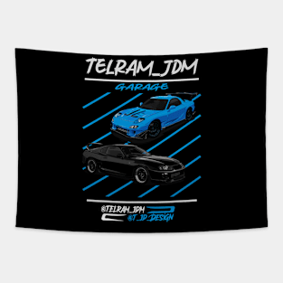 Telram's Supra mk4 and RX7 Design 2 Tapestry