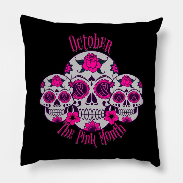 October The Pink Month Pillow by Carantined Chao$