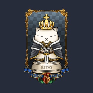 Medieval Chess Cat King T-Shirt