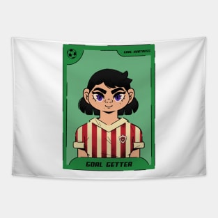 Goal Huntress Goal Getter Women's Soccer Tapestry