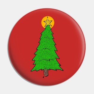 Christmas Tree Maze Pin