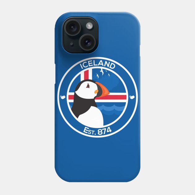 Iceland Puffin Shirt Phone Case by hellomammoth