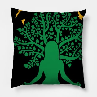 'Tree of Life, Birds & Zen' Cool Japanese Meditation Pillow