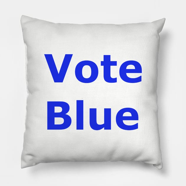 Vote Blue Pillow by Quarantique