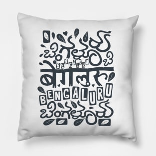 Bangalore City of Gardens Kannada Script Pillow