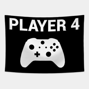 Video Game Player 4 Controller Tapestry