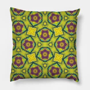 Purple Flower Shape and Cracker Looking Pattern - WelshDesignsTP004 Pillow