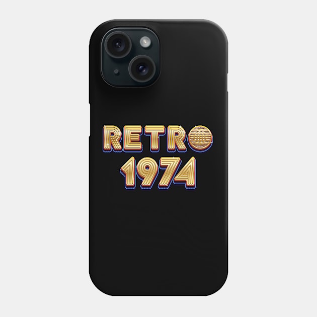 Retro 1974 Disco - Year of Birth Phone Case by Whimsical Thinker