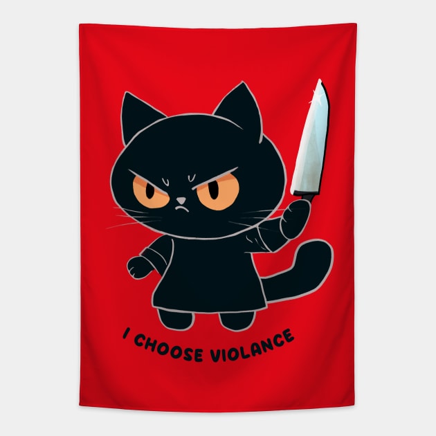 I Choose Violence Tapestry by CreativeSage