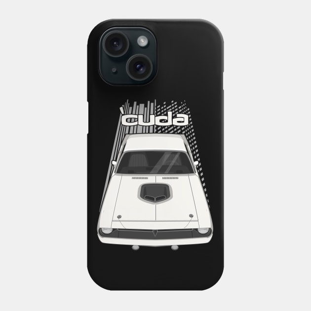 Plymouth Barracuda - Hemi Cuda - 1970 - White Phone Case by V8social