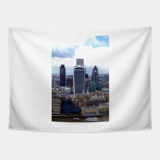 London City Skyline Cityscape England Tapestry