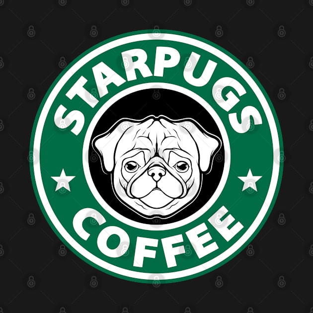 Funny StarPugs Coffee T Shirt | Pug and Coffee Lovers by MaryMas