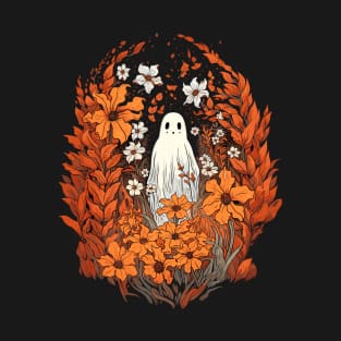 Ghost In Wildflower Field in Autumn T-Shirt