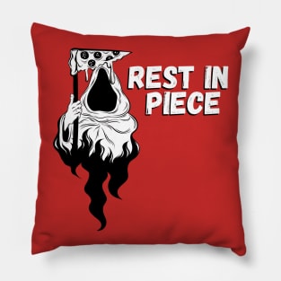 Grim Pizza Reaper Rest in Piece. Pillow