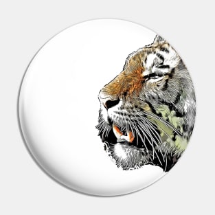 Tiger cartoon art #tiger Pin