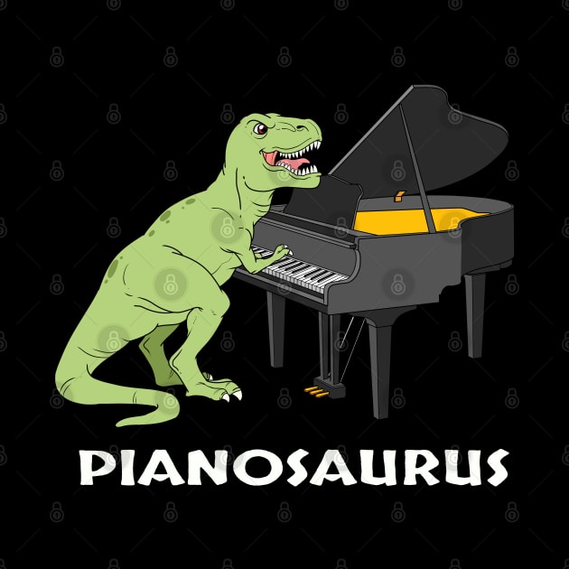 Piano Gift Print Pianist Pianosaurus T Rex Piano Player Tee by Linco